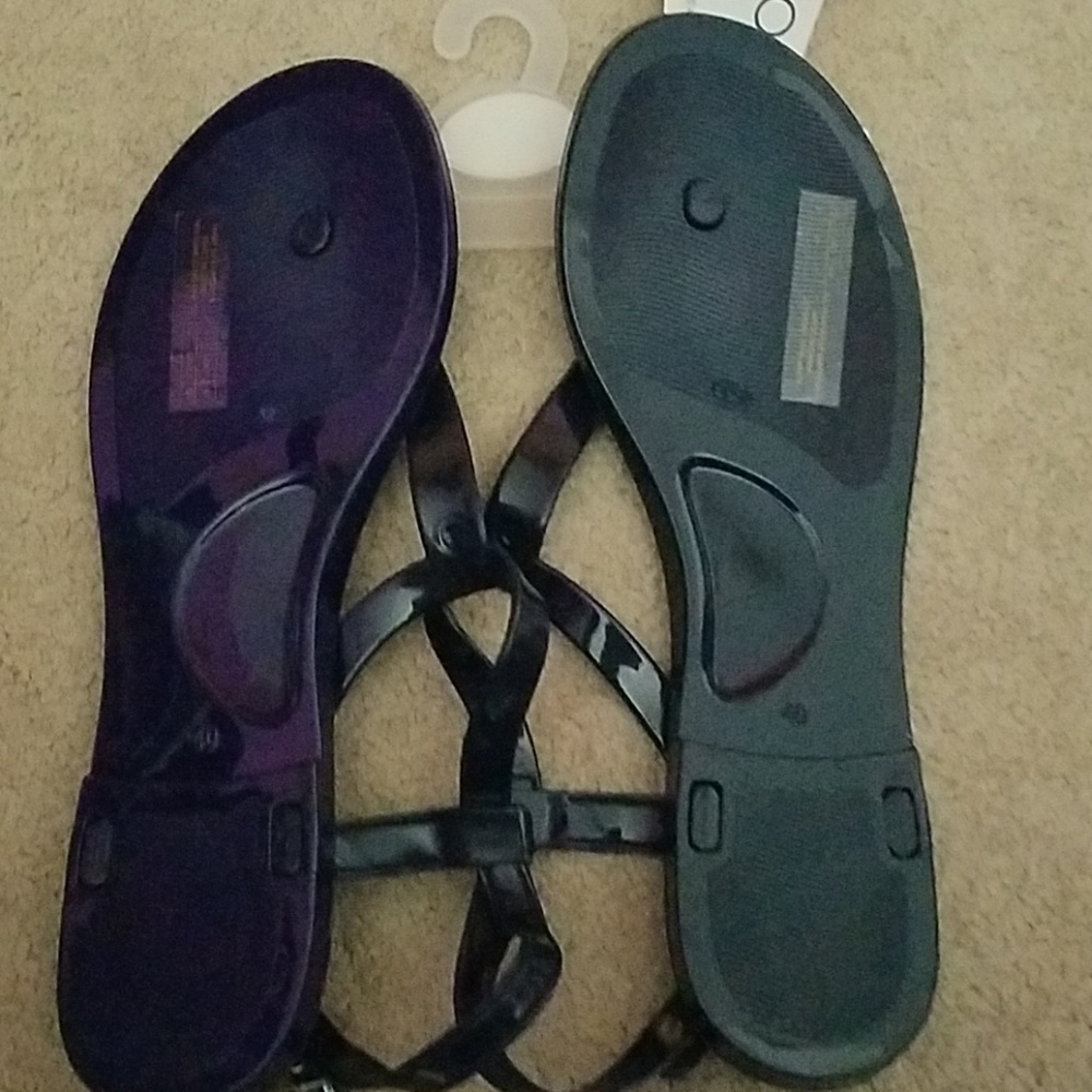 T-Strap Jelly Sandals NEW - Picture 4 of 5
